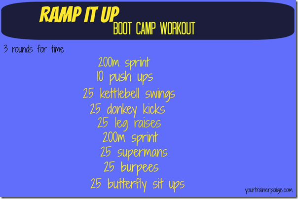 Ramp it Up Boot Camp Workout + Why HIIT Makes You Smart + Pin-able Workouts