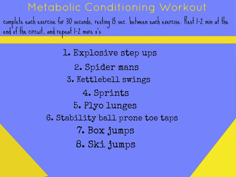 Metabolic conditioning exercises
