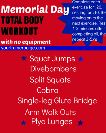 Memorial Day Mountain Top No Equipment Total Body Workout (& Online Personal Training Special!)