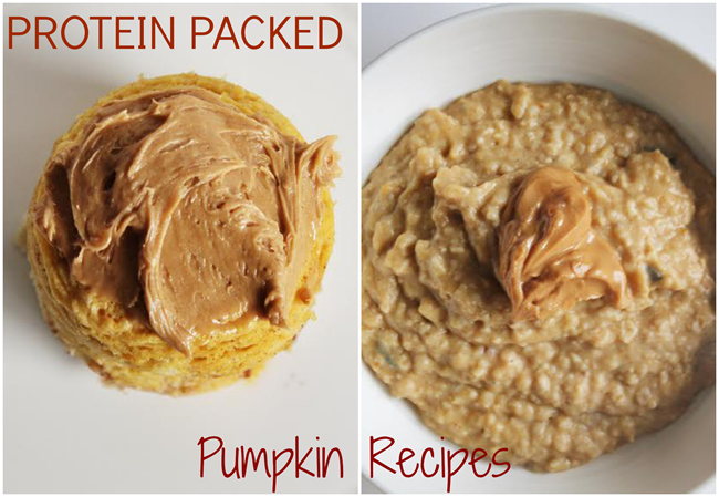 Protein Packed Pumpkin Recipes: Pumpkin Egg White Oatmeal & Single Serving Microwave Pumpkin Protein Muffin