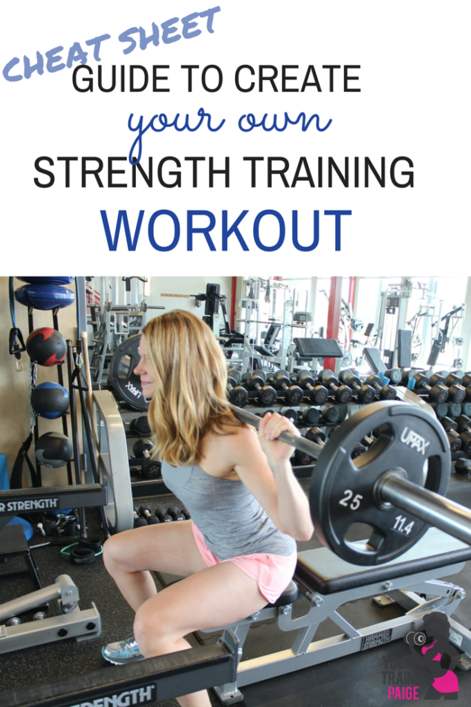 Cheat Sheet Guide to Create Your Own Strength Training Workout