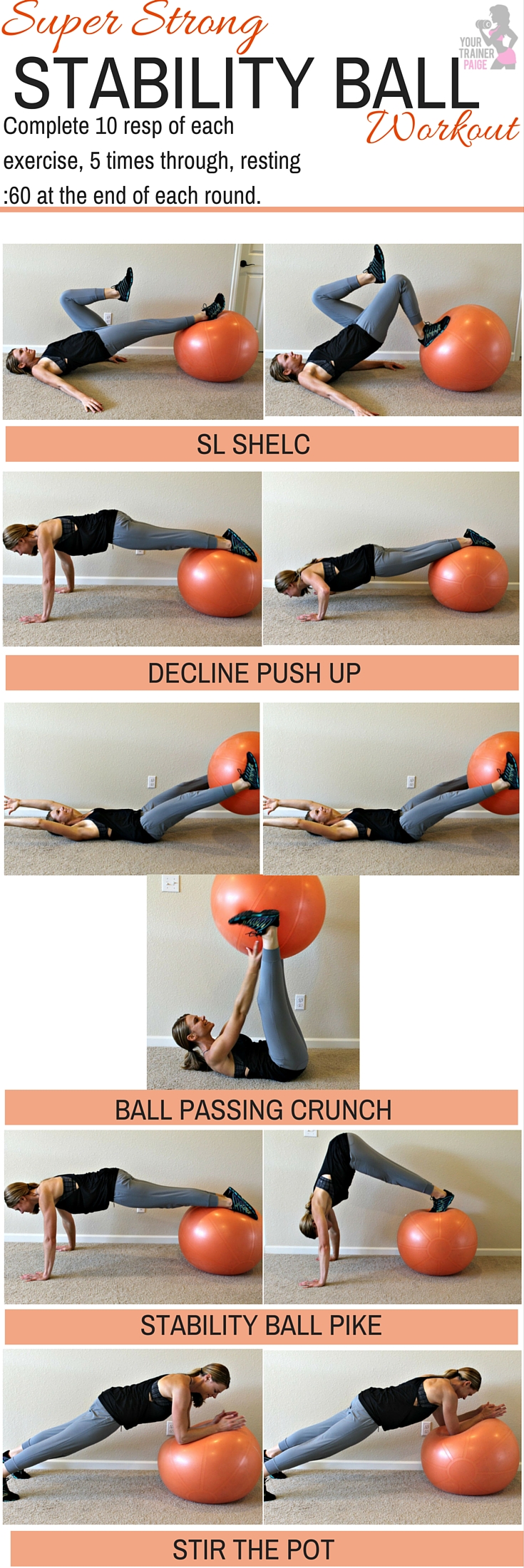 home workout: stability ball workout