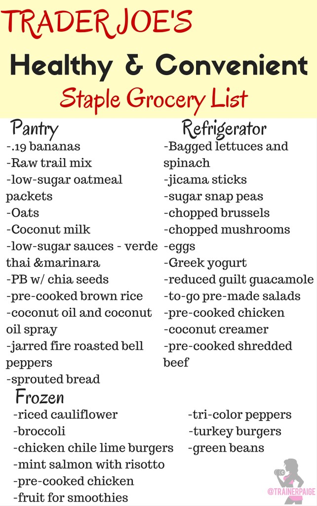 Trader Joe’s Healthy Grocery List