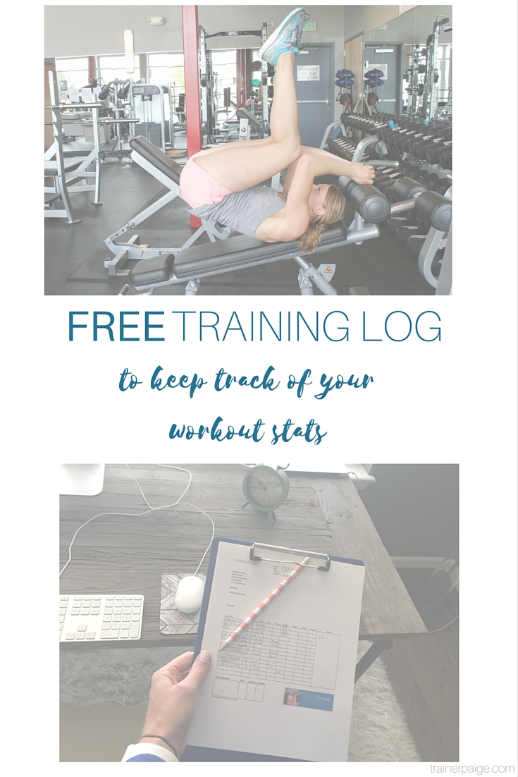 FREE training log to keep track of your workouts