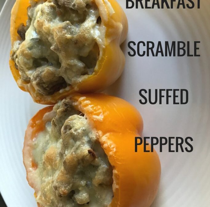 Low Carb Breakfast Recipes: Breakfast Scramble Stuffed Peppers