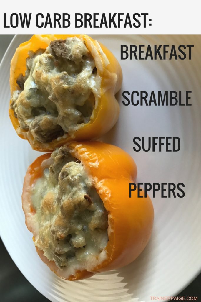Low Carb Breakfast Recipes: Breakfast Scramble Stuffed Peppers